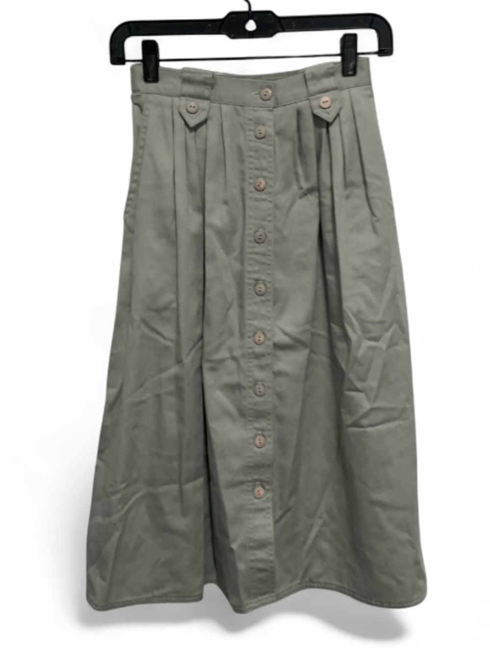 Vintage Koret Light Sage Button-Front Skirt